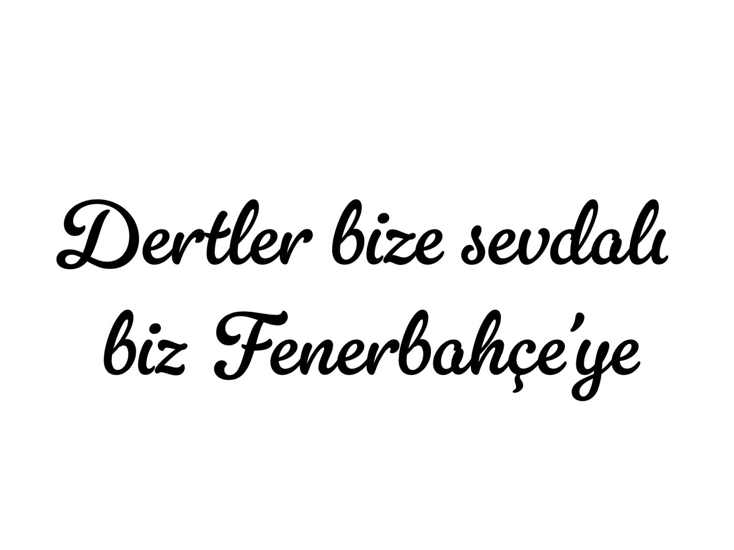 Dertler bize sevdalı biz Fenerbahçe’ye